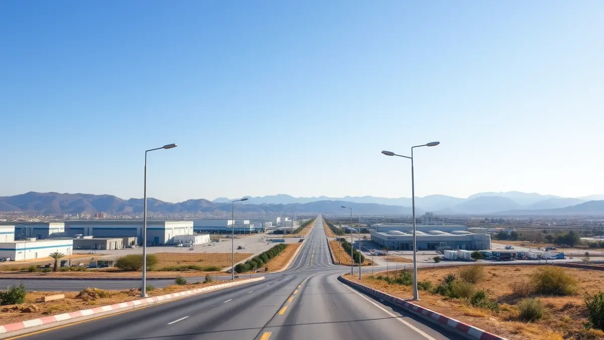 Imagen genérica de un polígono industrial modernizado con nuevas infraestructuras.