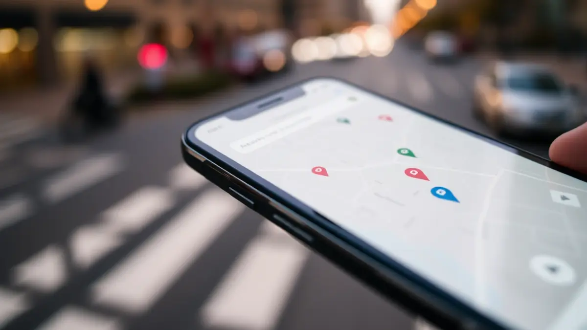 Imagen genérica de la pantalla de un teléfono móvil mostrando una aplicación de aparcamientos.