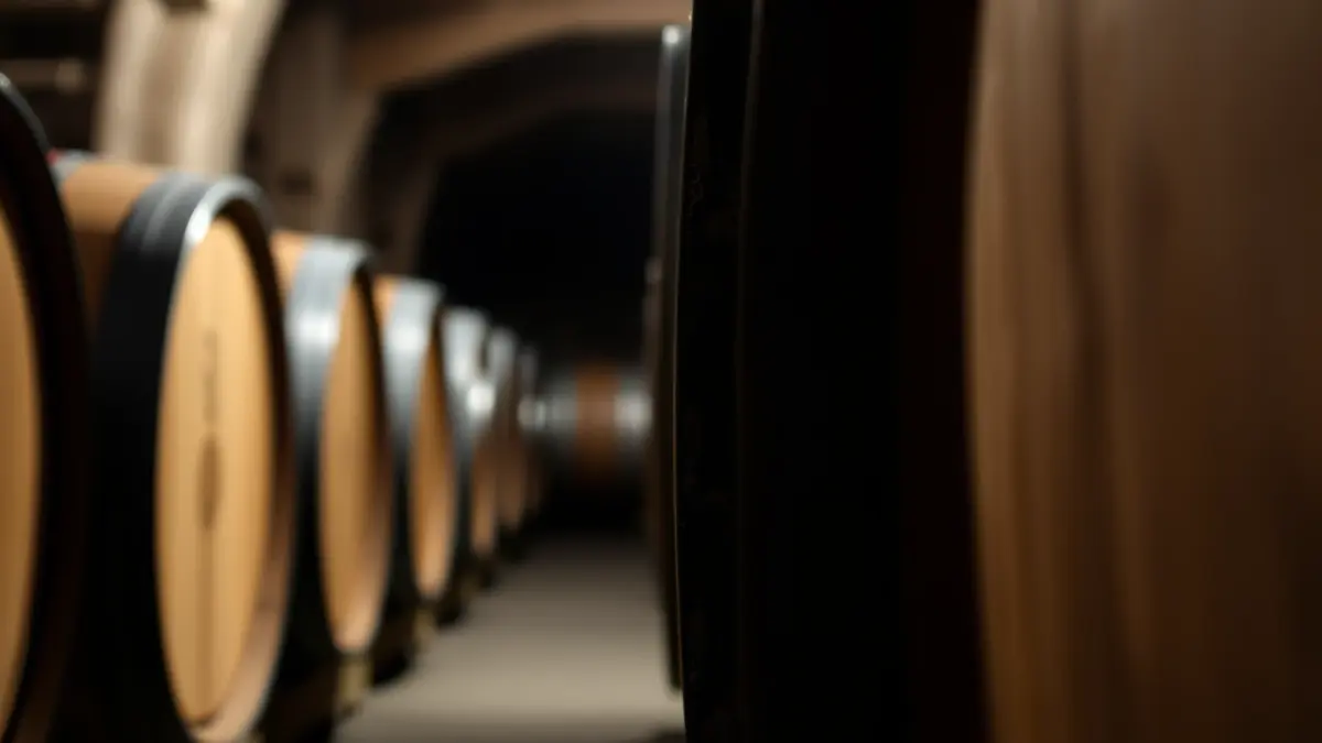 Imagen genérica de una bodega con barricas de vino.
