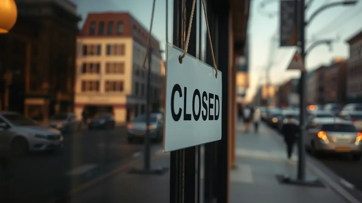 Imagen genérica de un cartel de 'Cerrado' en la puerta de un negocio.