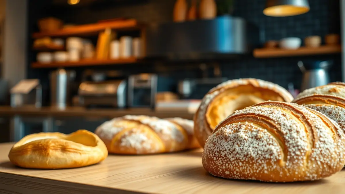 Image of an artisan workshop with bakery and pastry products.