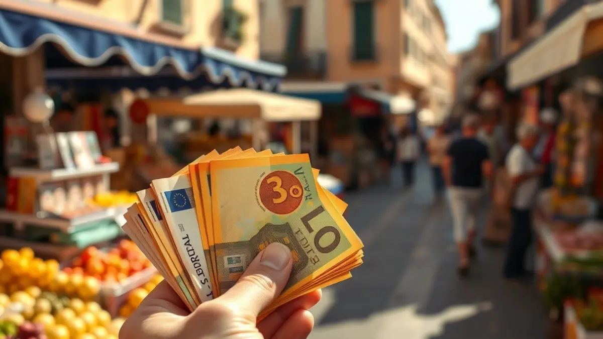 Generic image of cash in a commercial setting.
