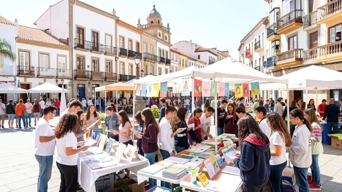 Generic image of students presenting cooperative projects at a fair in Las Palmas de Gran Canaria.