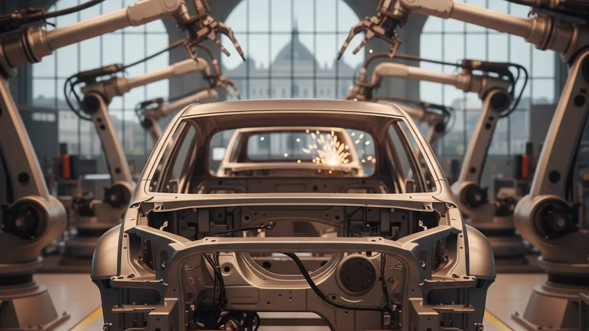 Imagen genérica de una línea de montaje de automoción.