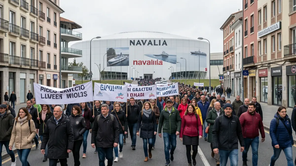 Imagen genérica de manifestantes en Vigo.