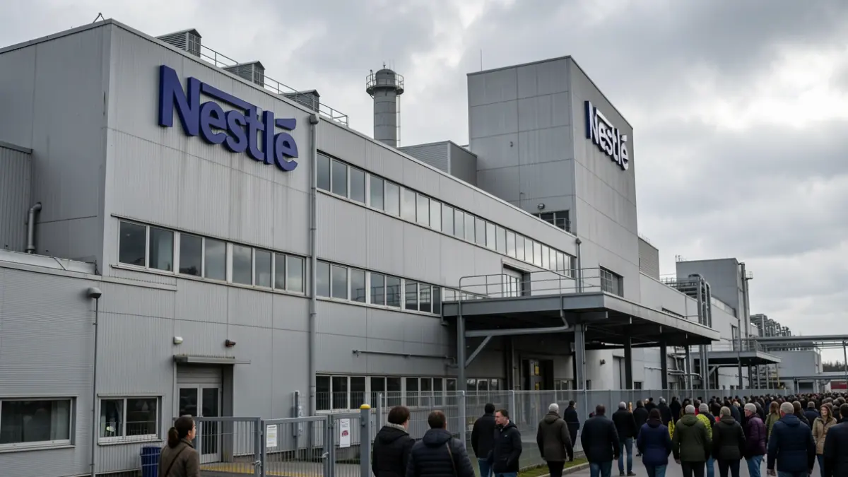 Imagen de una fábrica de Nestlé en Galicia.