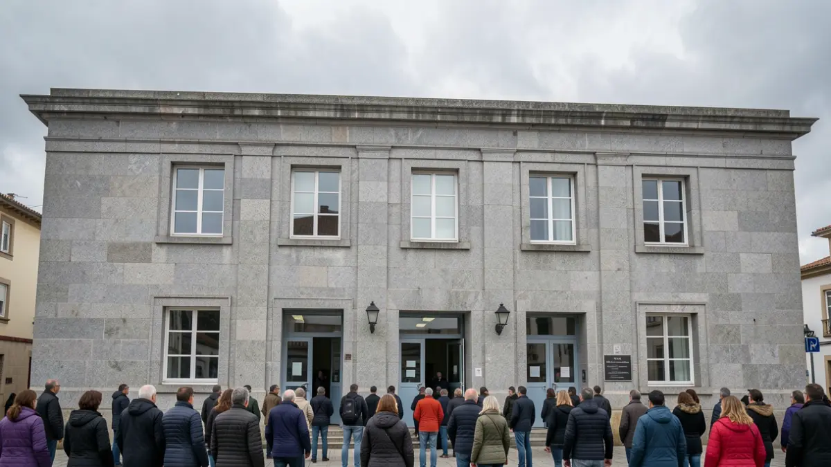 Imaxe xenérica dun pavillón militar en Campolongo, Pontevedra.