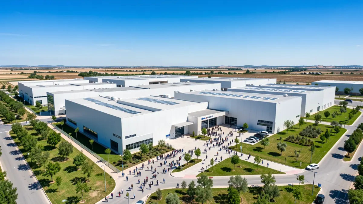 Imagen genérica de un parque industrial moderno en Andalucía.