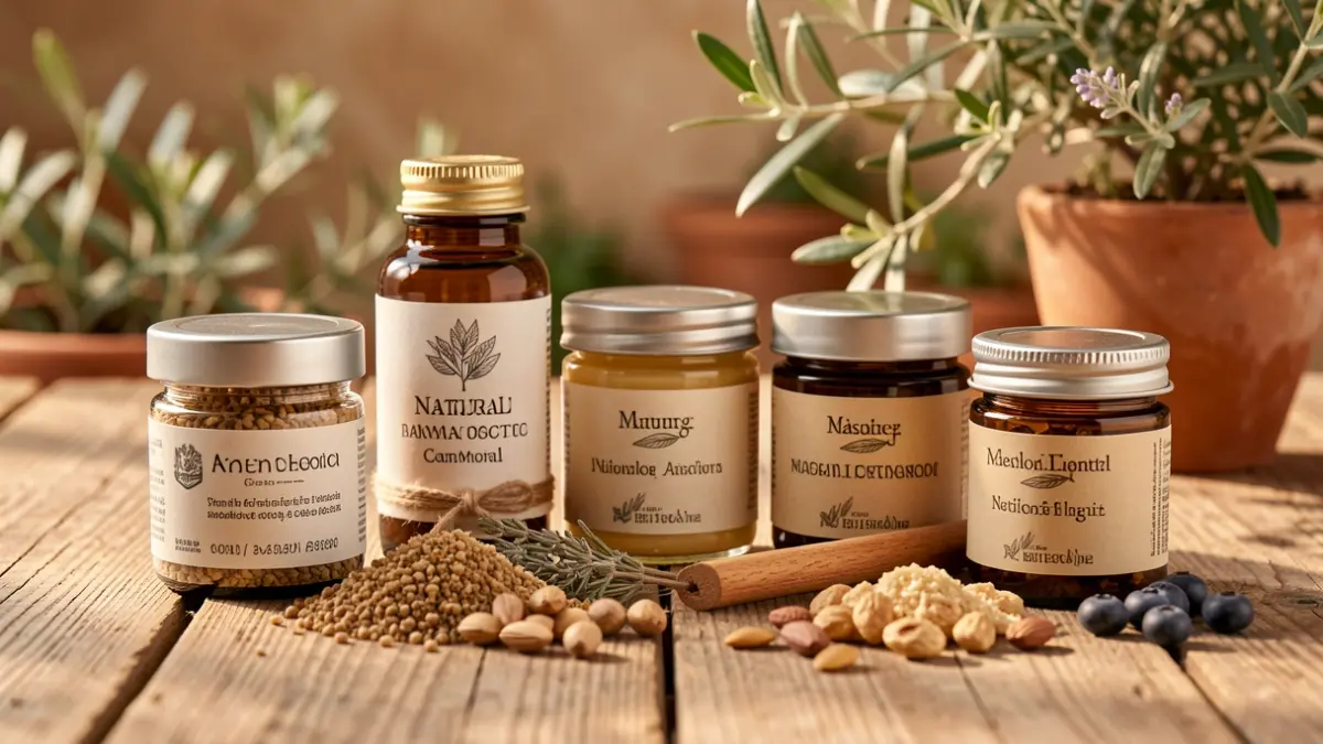 Generic image of natural cosmetic products.