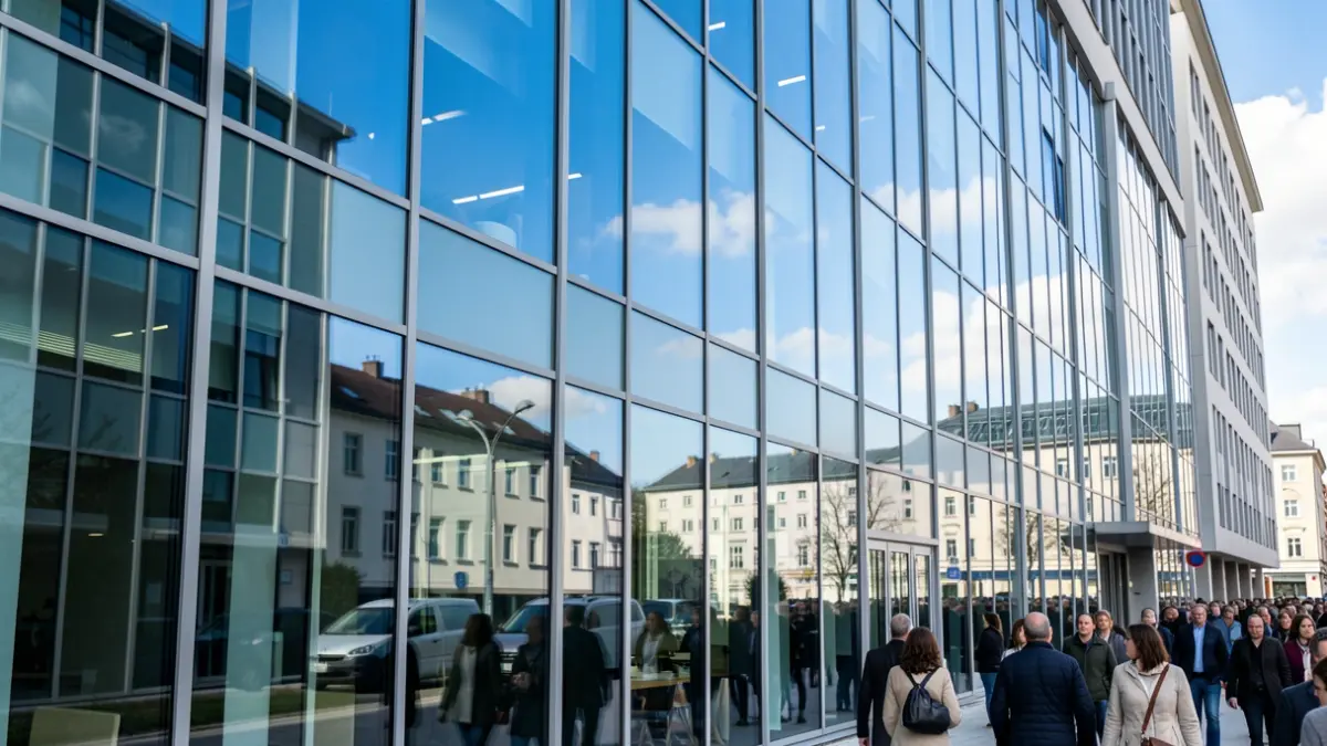 Imagen genérica de un edificio de oficinas moderno.
