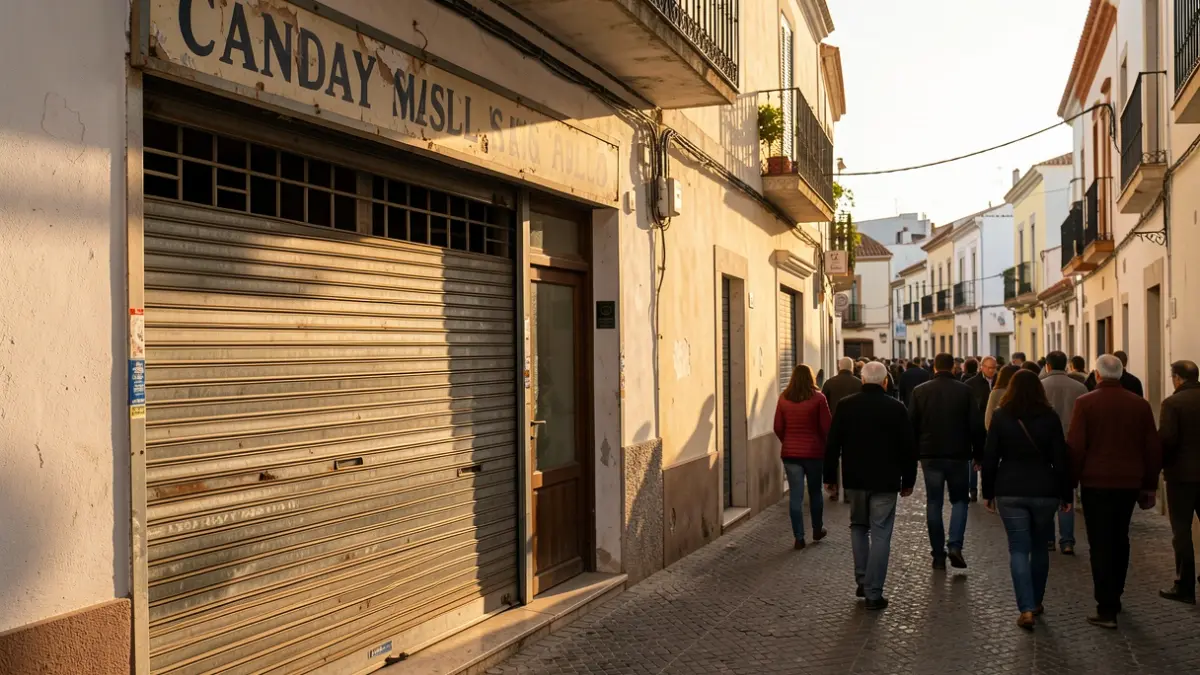 Generic image of a closed traditional shop in the Canary Islands.