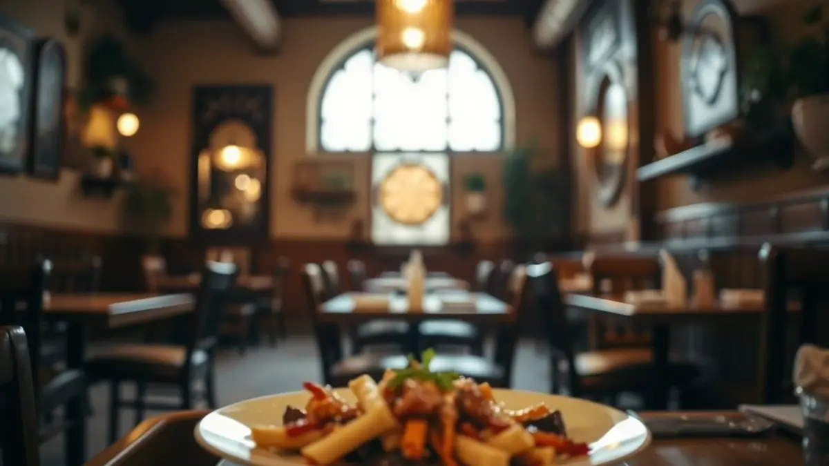 Generic image of a restaurant with Catalan and Moroccan fusion cuisine.