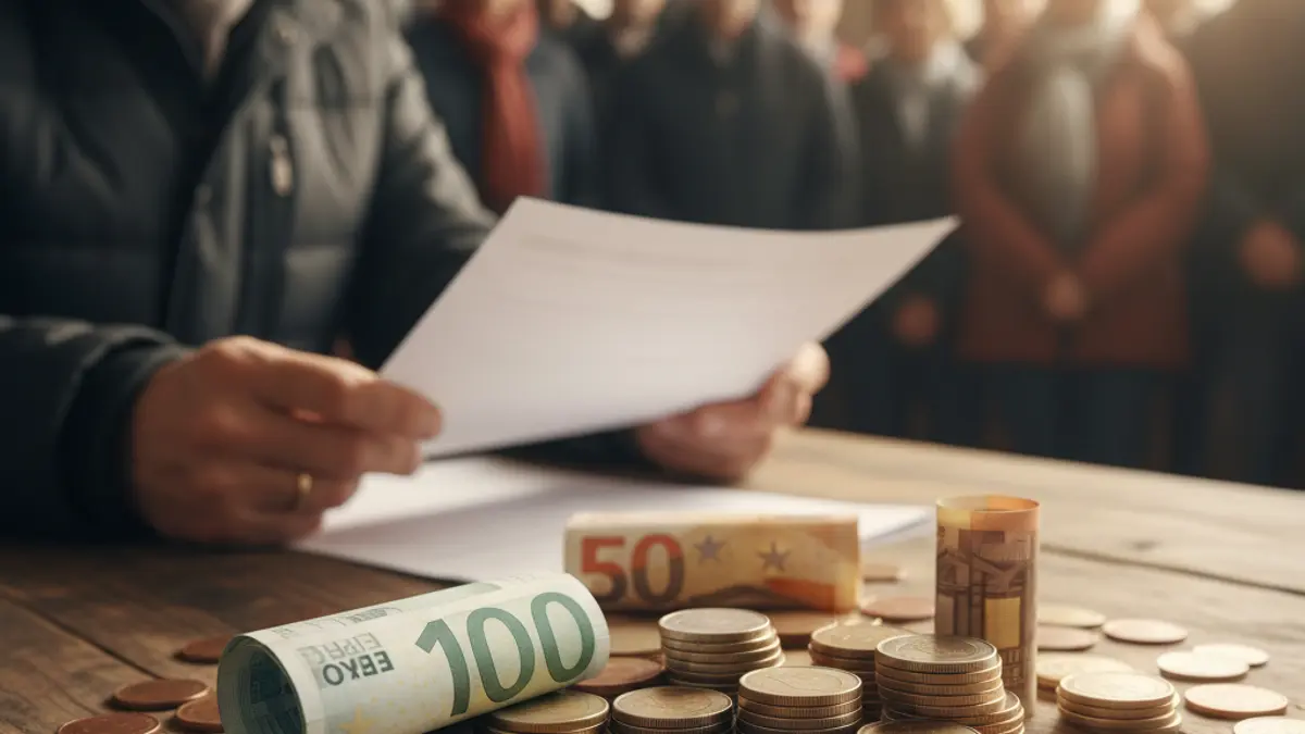 Imagen genérica de dinero en efectivo y documentos, simbolizando ayudas económicas.