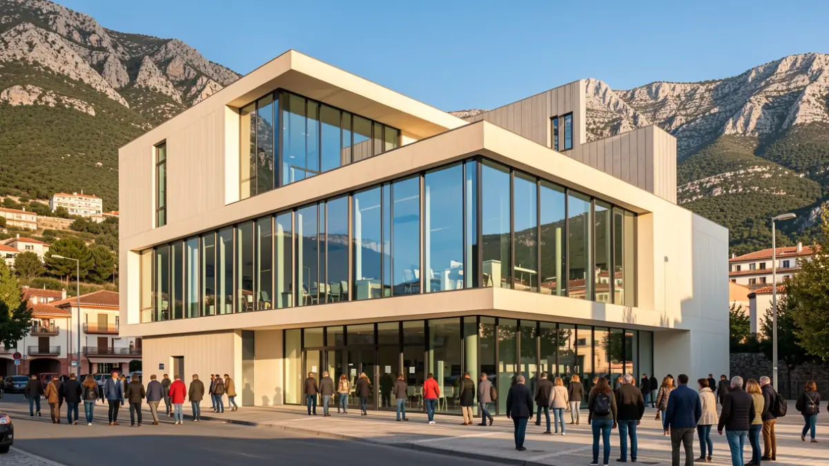 Imagen genérica de un centro de innovación tecnológica en la montaña.
