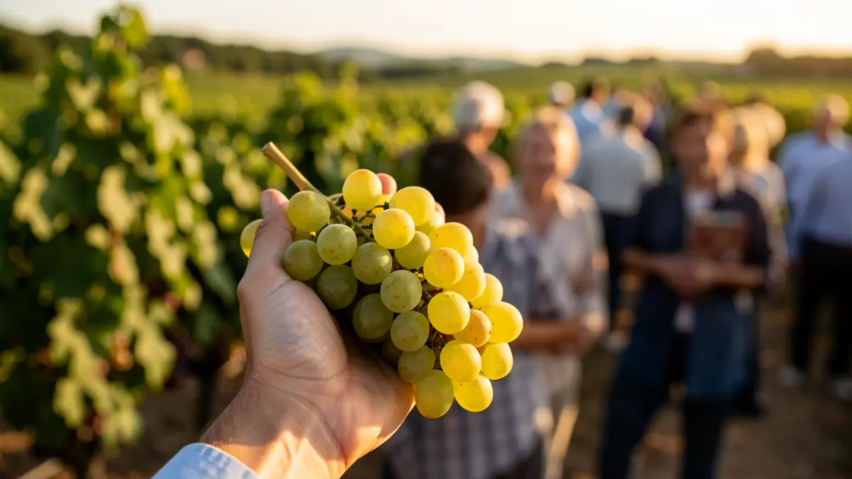 Imagen genérica de uvas ecológicas en un campo.