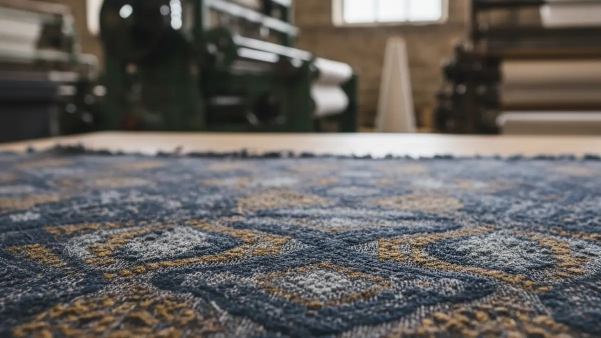 Generic image of a textile fabric with patterns and textures, with soft industrial lighting, representing the Valencian textile industry.