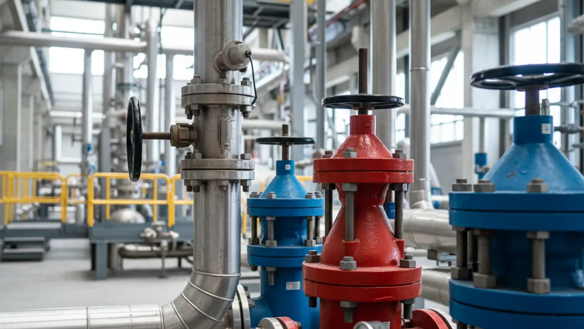 Generic image of an industrial plant with pipes and valves.