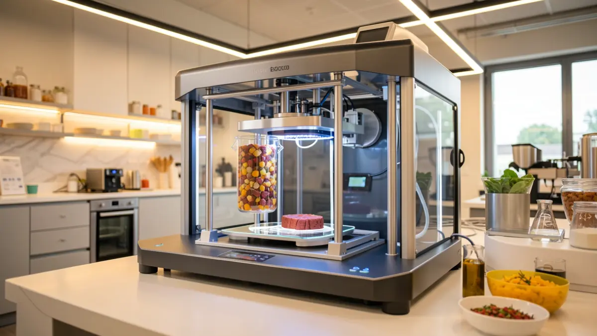 Imagen genérica de tecnología alimentaria futurista.