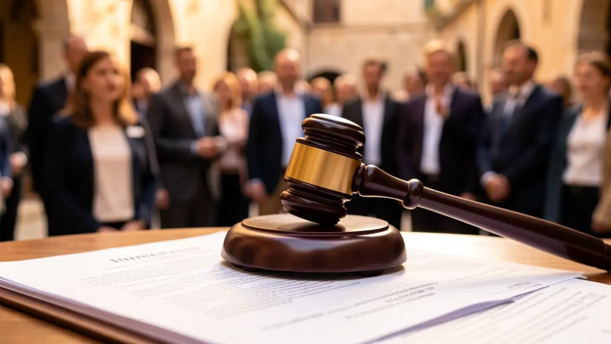 Generic image of a judge's gavel on legal documents.