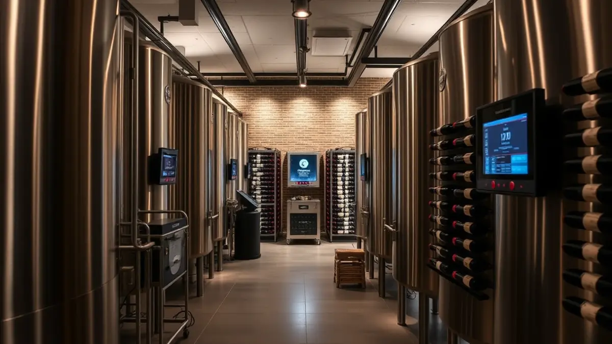 Image of a digital and sustainable enological research winery.