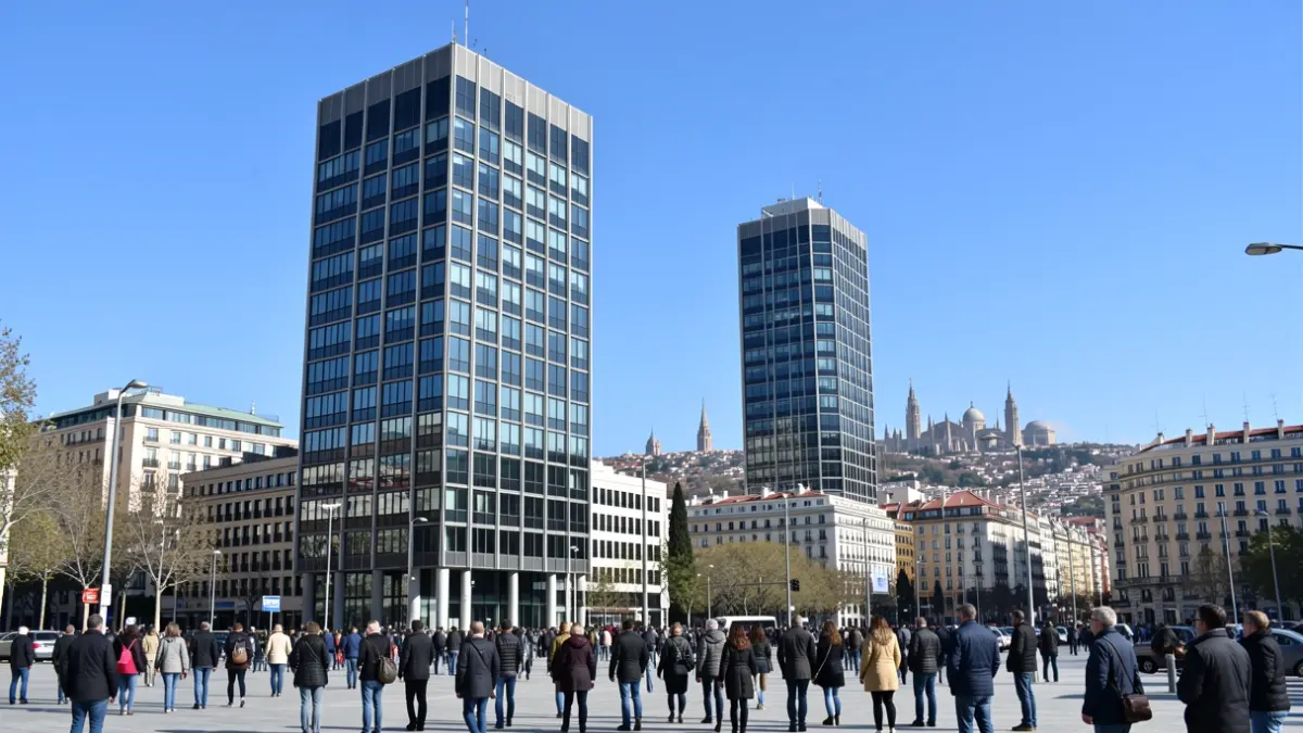 Imagen genérica de torres de oficinas modernas en Madrid.