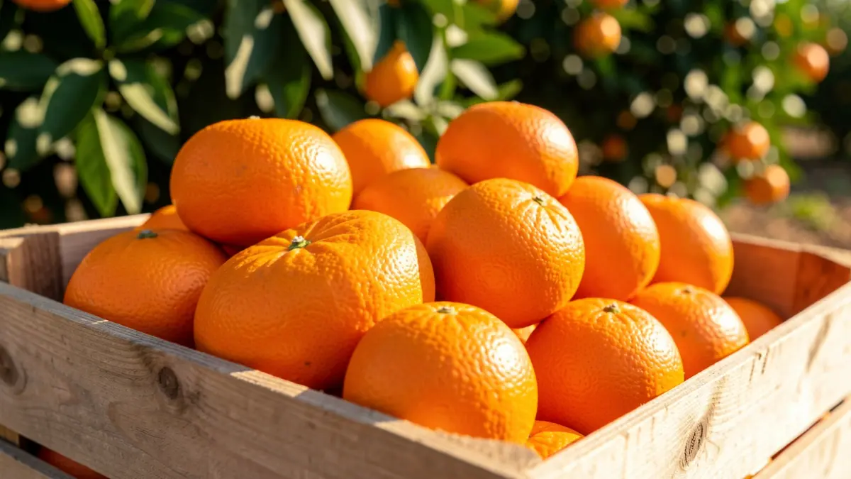 Imagen genérica de naranjas y mandarinas en cajas de madera.