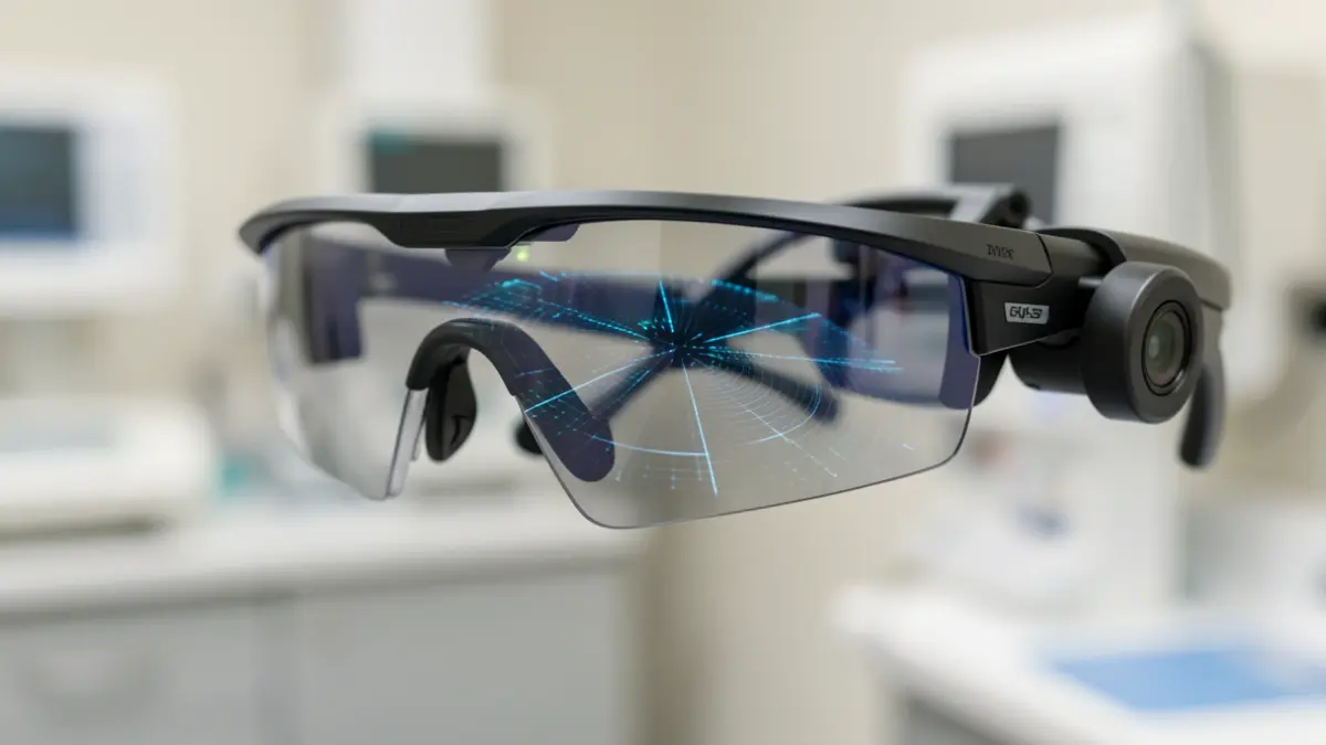 Imagen genérica de unas gafas de realidad mixta con detalles tecnológicos.