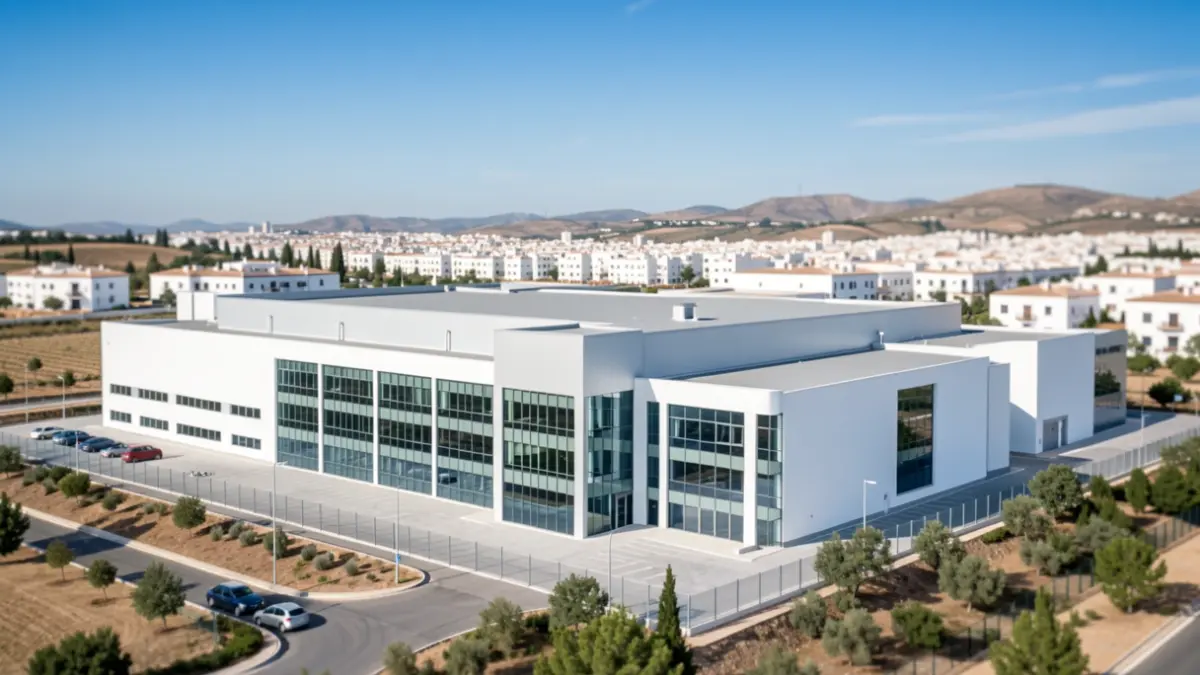 Image of a modern industrial complex in Andalusia.