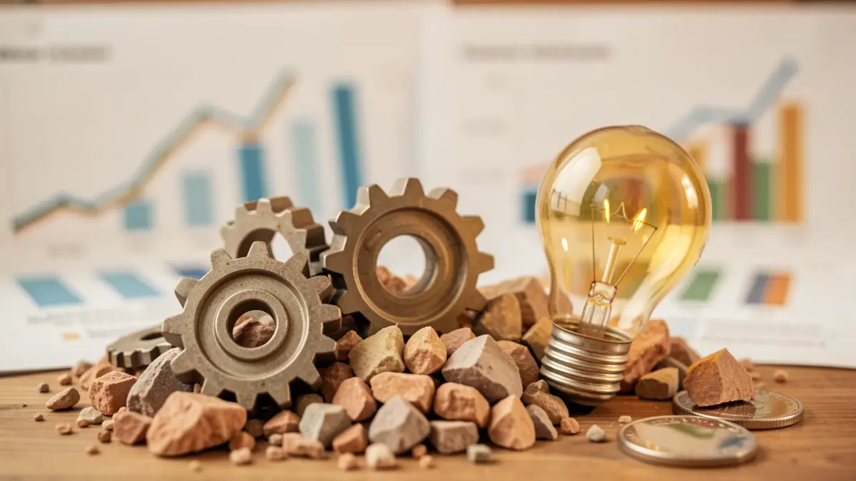 Generic image of raw materials and energy symbols causing concern.
