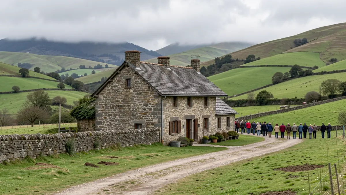 Image of a farmhouse in the rural environment of Gipuzkoa.
