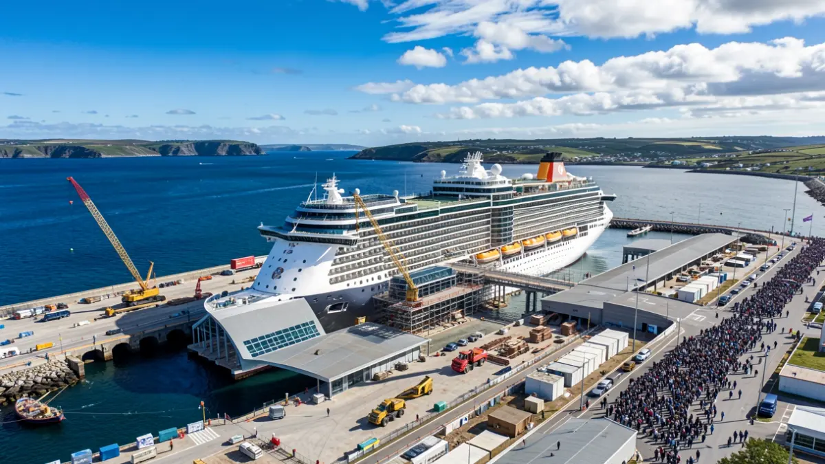 Imagen genérica de construcción de una terminal de cruceros en un puerto gallego.