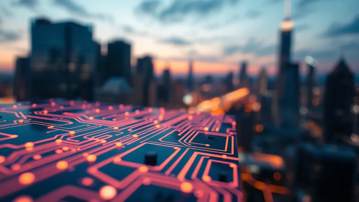 Generic image of artificial intelligence and urban management.