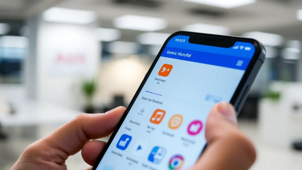 Imagen genérica de una persona utilizando una aplicación móvil en un smartphone.