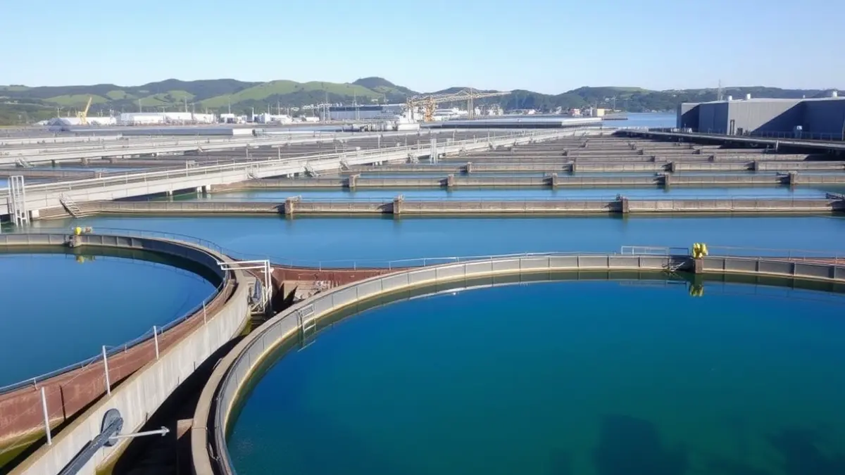 Imagen de una instalación de acuicultura que se construirá en la antigua central nuclear de Lemoiz.
