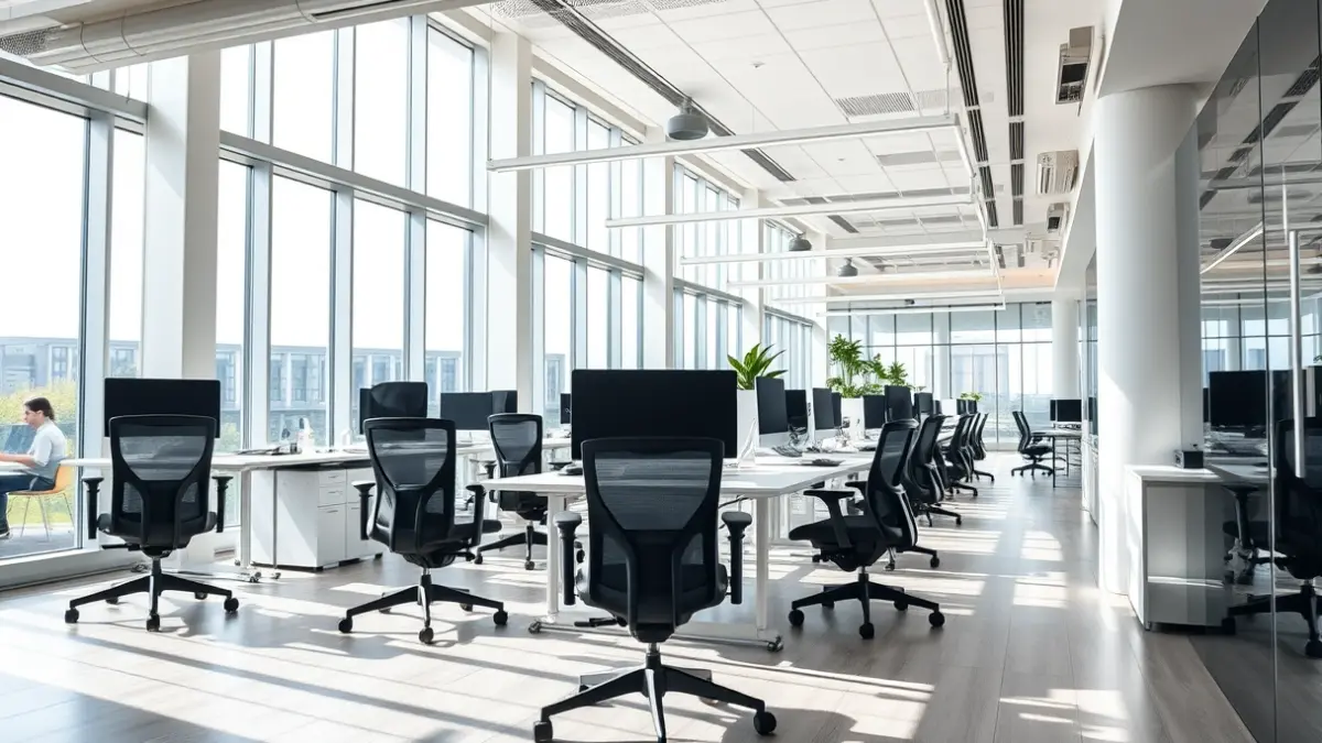 Imagen genérica de un espacio de trabajo flexible y moderno.
