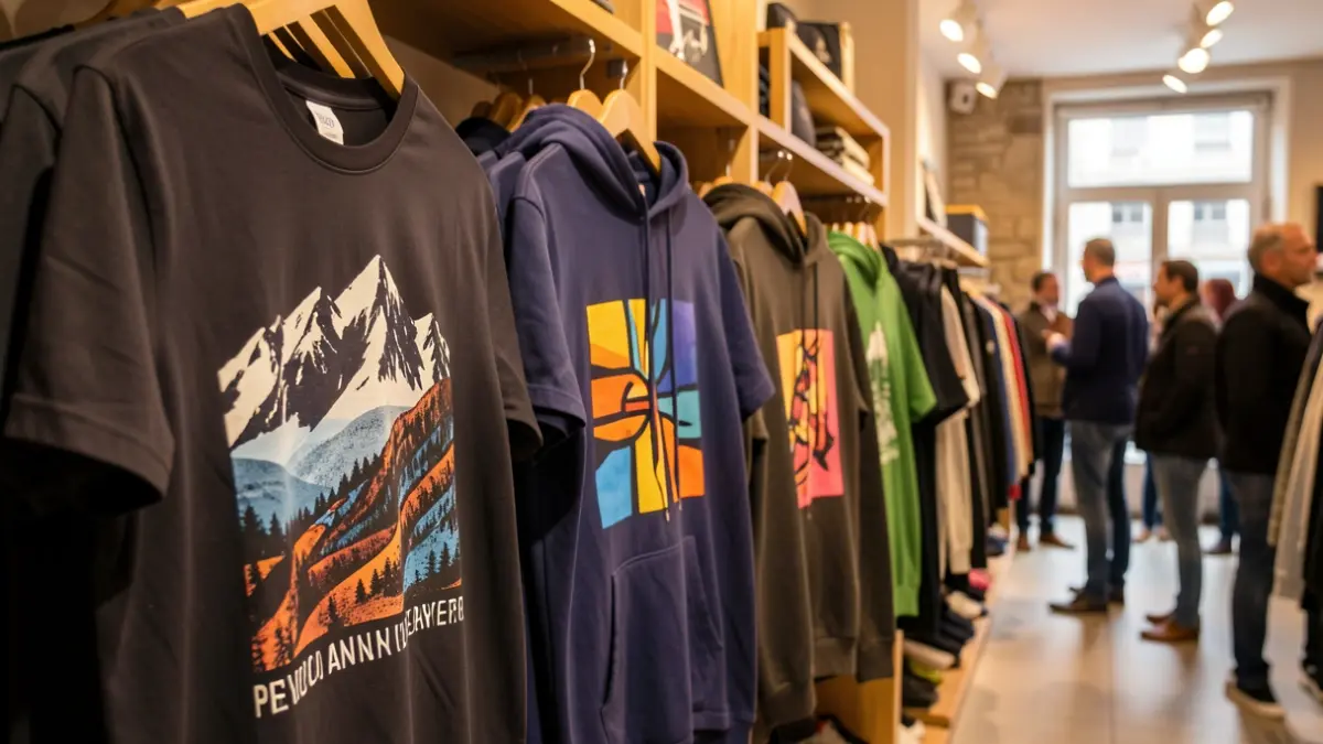 Muestra camisetas y sudaderas de la marca KOT, celebrando su 30 aniversario.