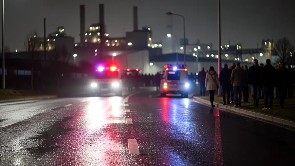 Imagen genérica de luces de emergencia en un entorno industrial.