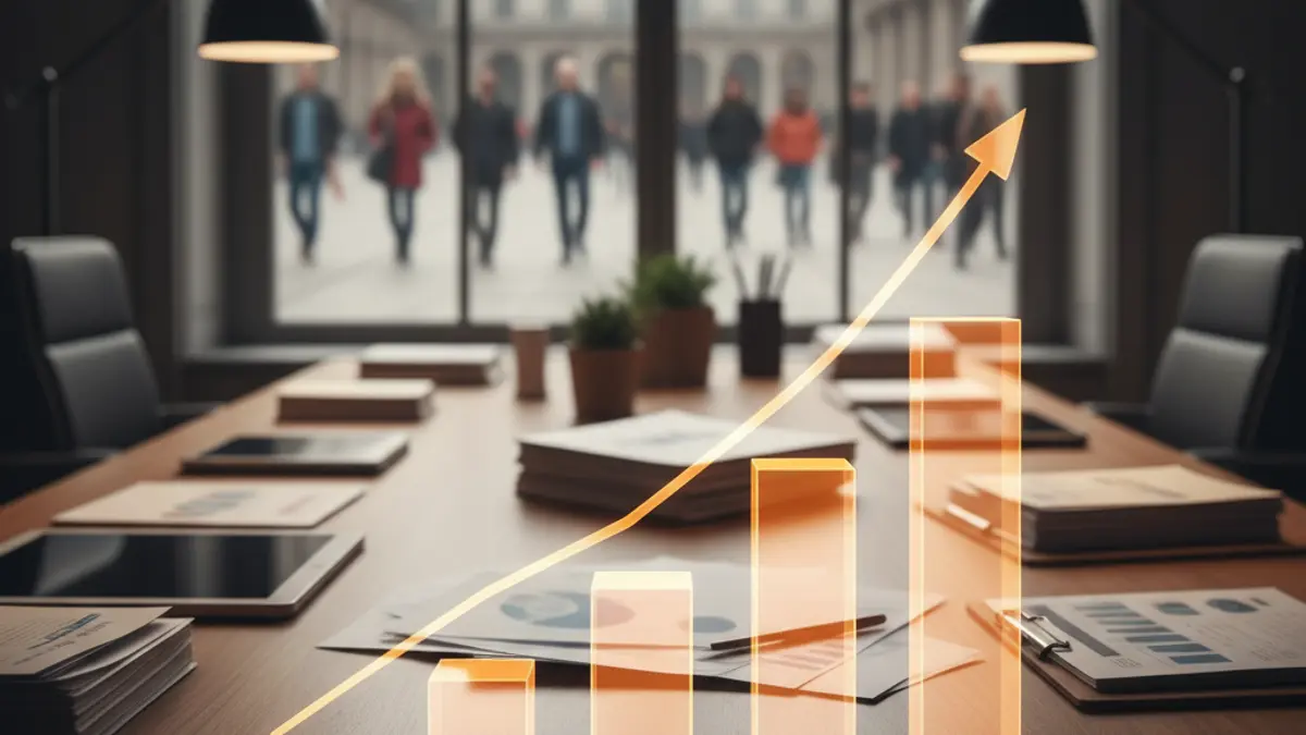 Imagen genérica de gráficos financieros y documentos que simbolizan la creación de empresas.