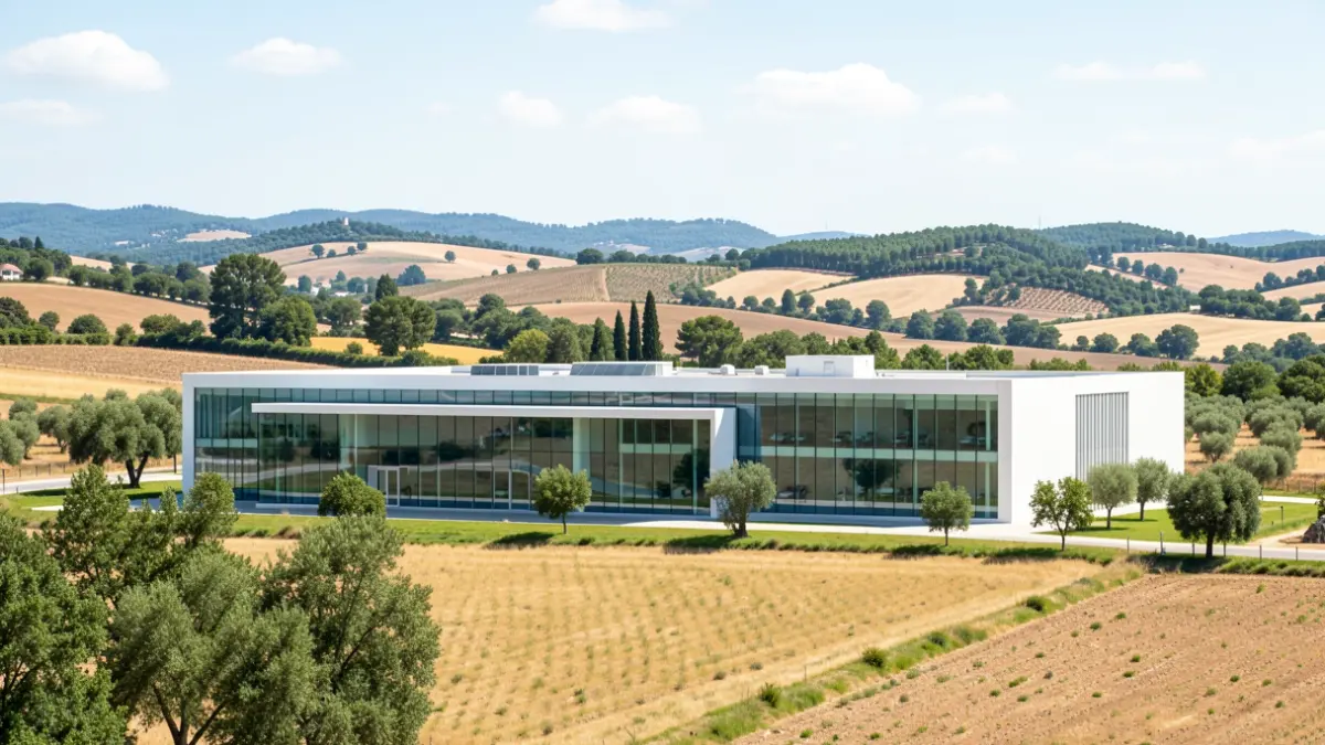 Imagen genérica de un centro de innovación tecnológica en un entorno rural valenciano.