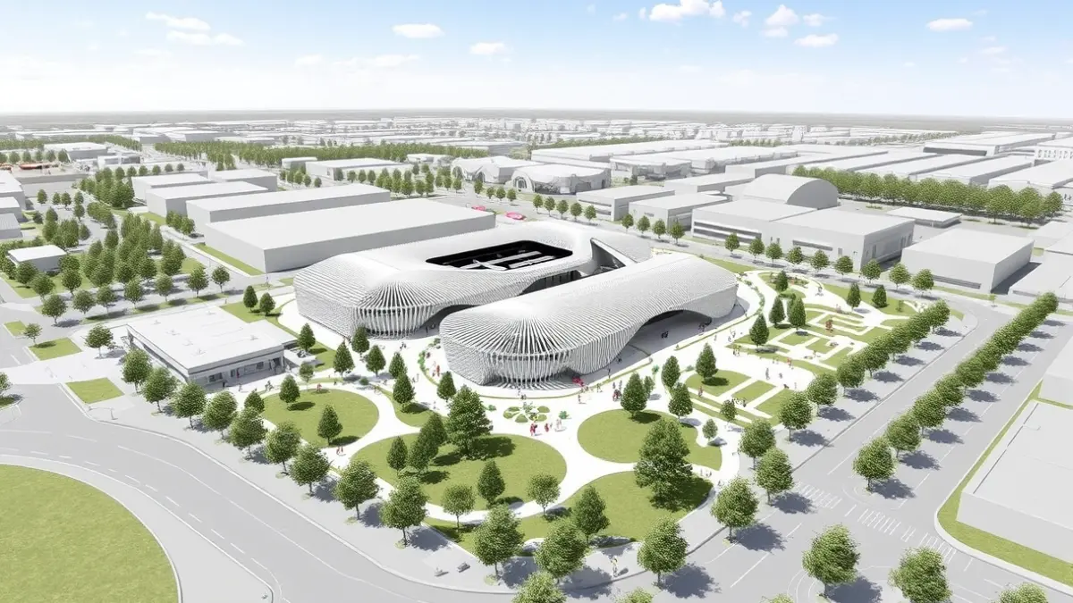 Architectural rendering of the new Lleida exhibition center