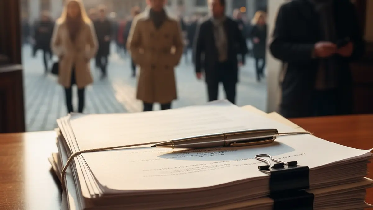 Generic image of official documents and a pen, symbolizing administrative procedures.