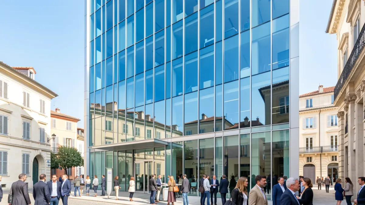 Imagen genérica de un edificio de oficinas moderno.
