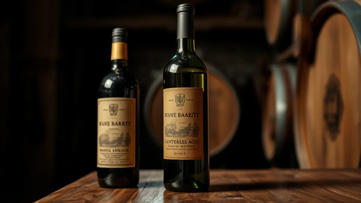 Generic image of a wine bottle in an old cellar.