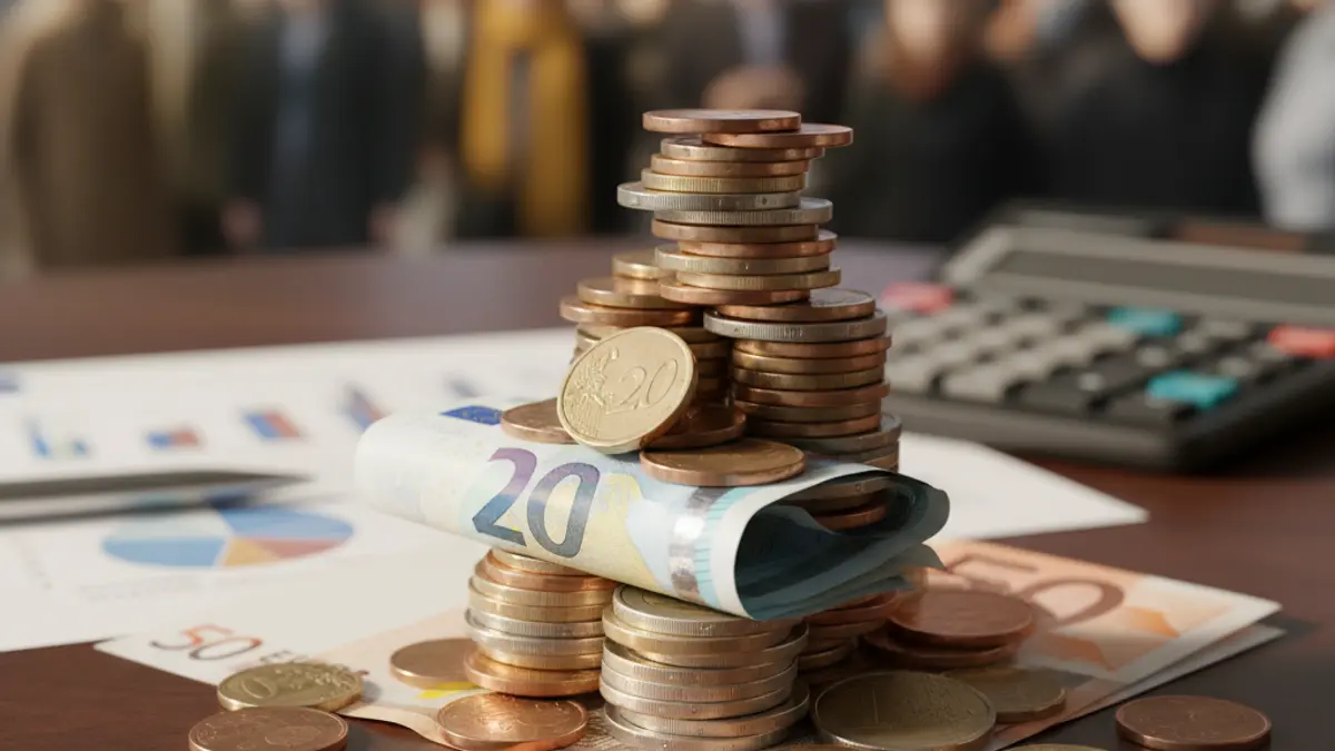 Generic image of money and financial documents, representing municipal economy.