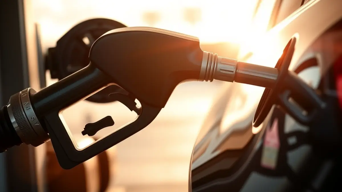 Imagen genérica de una manguera de gasolina en un coche.