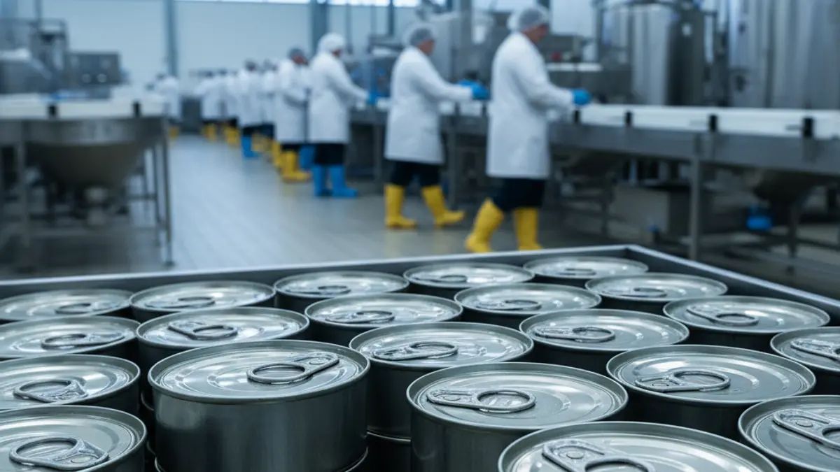 Imagen genérica de latas de conserva, representando la industria alimentaria.