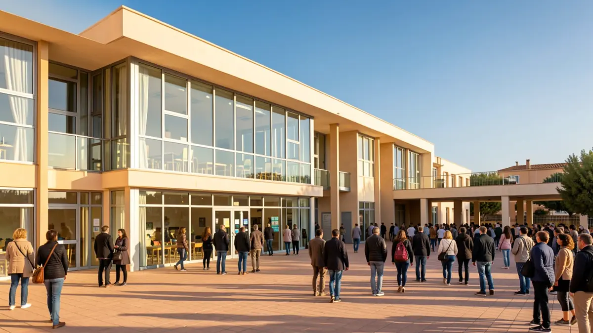 Imagen genérica del exterior de un edificio educativo moderno en Andalucía.