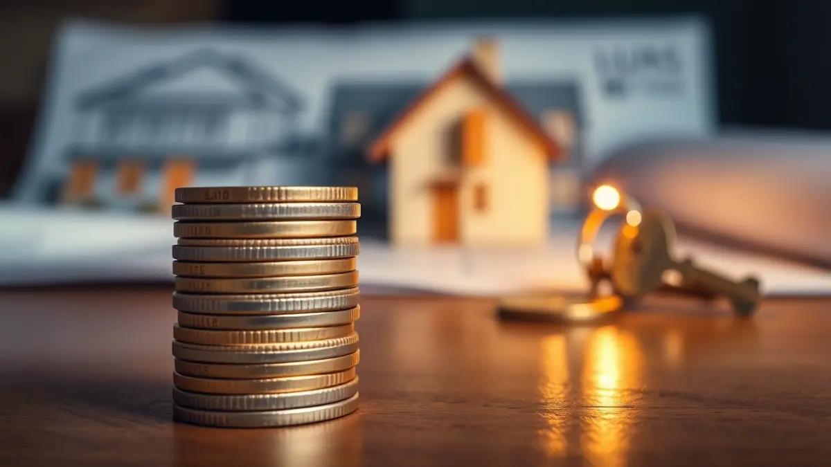 Imagen genérica de monedas de euro y llaves, representando el coste de la vivienda.
