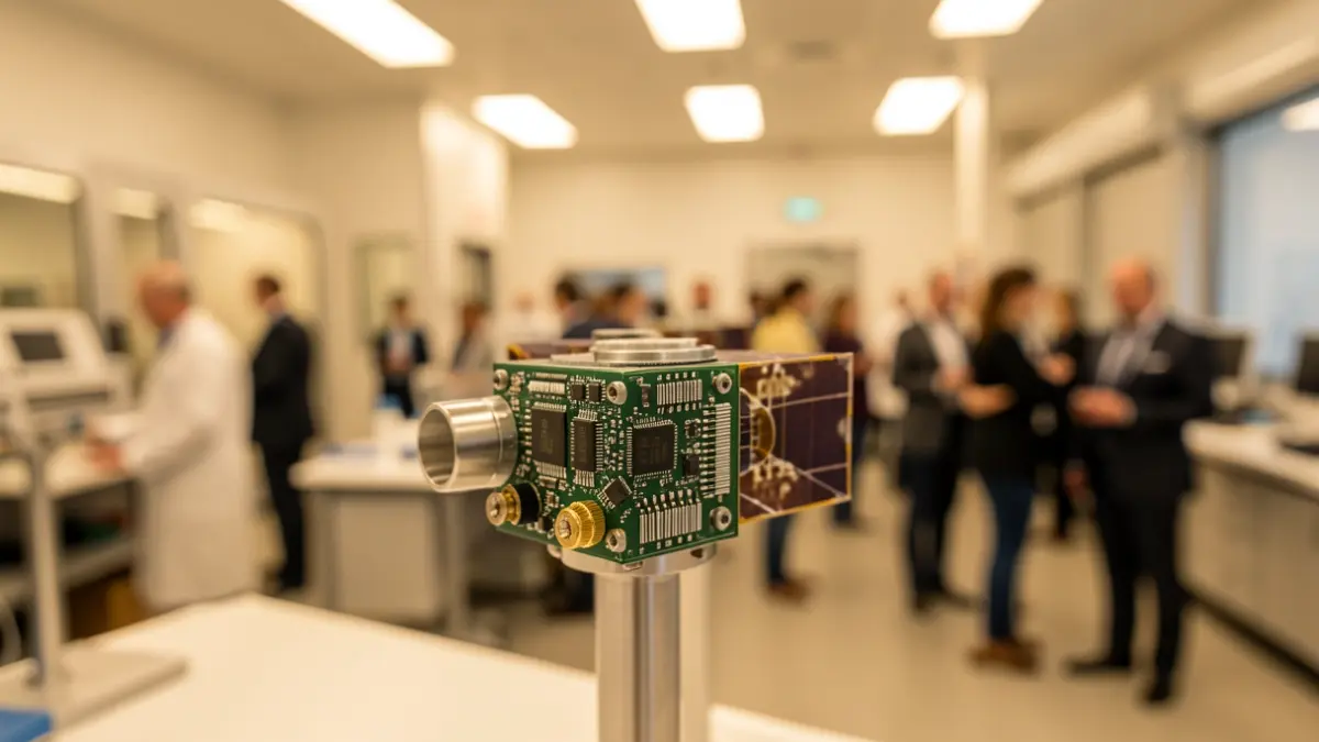 Generic image of a satellite component in a laboratory.