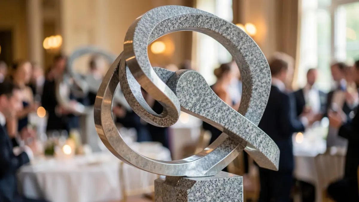 Escultura 'Evolución' deseñada por Paula Ojea, símbolo dos Premios Ardán.